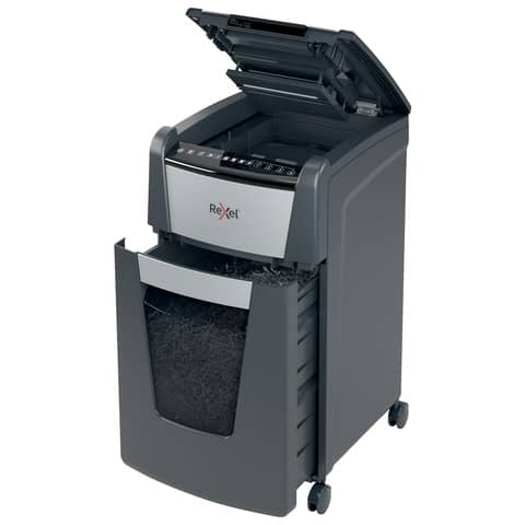 Distruggidocumenti uso frequente Optimum AutoFeed+ 300X EU Rexel P-4 60 L taglio a frammenti 4x26 mm - nero - 2020300XEU